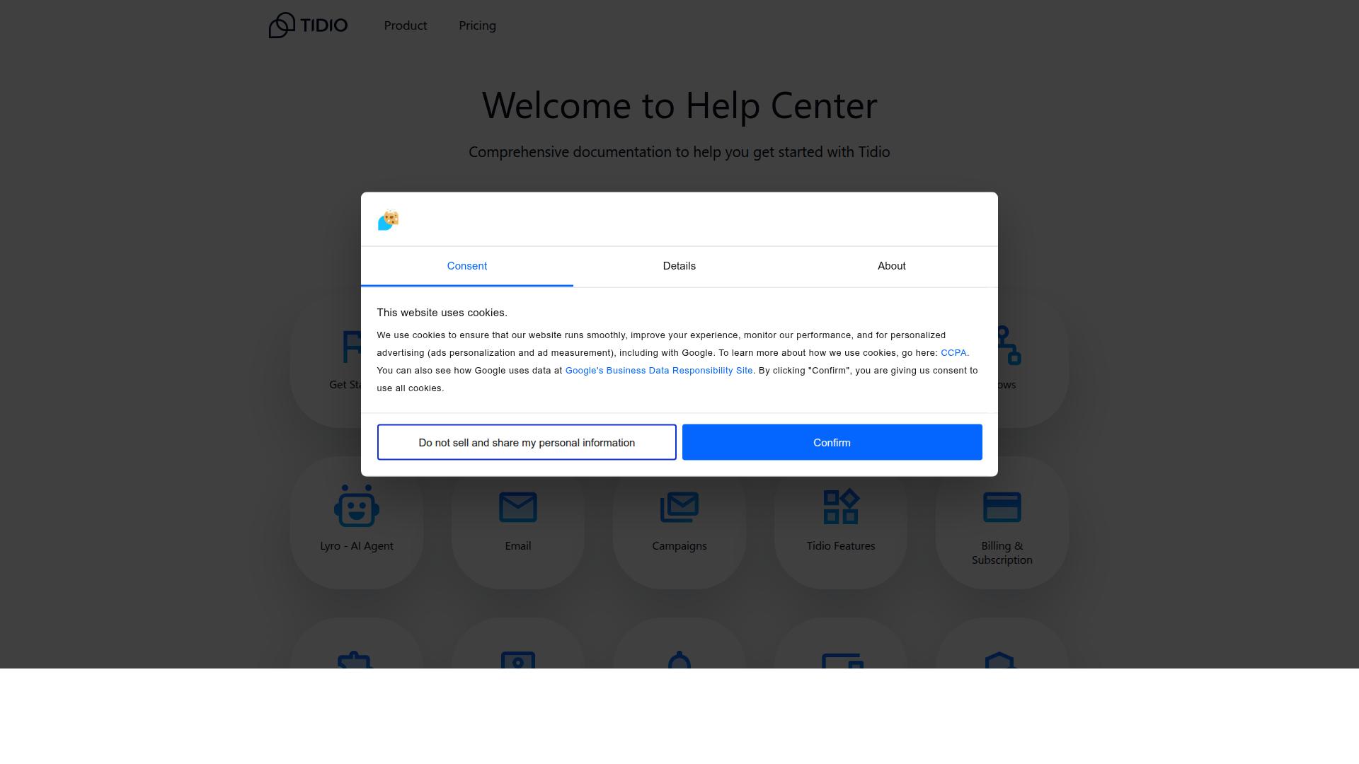 Tidio website