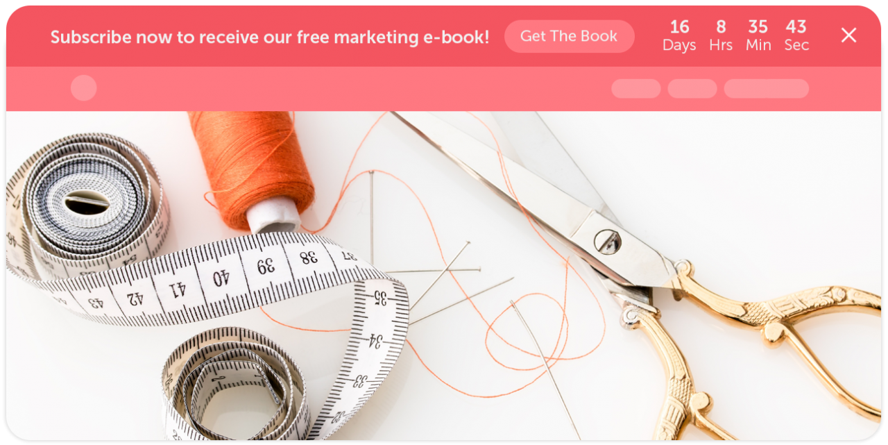SleekAnnounce email signup banner